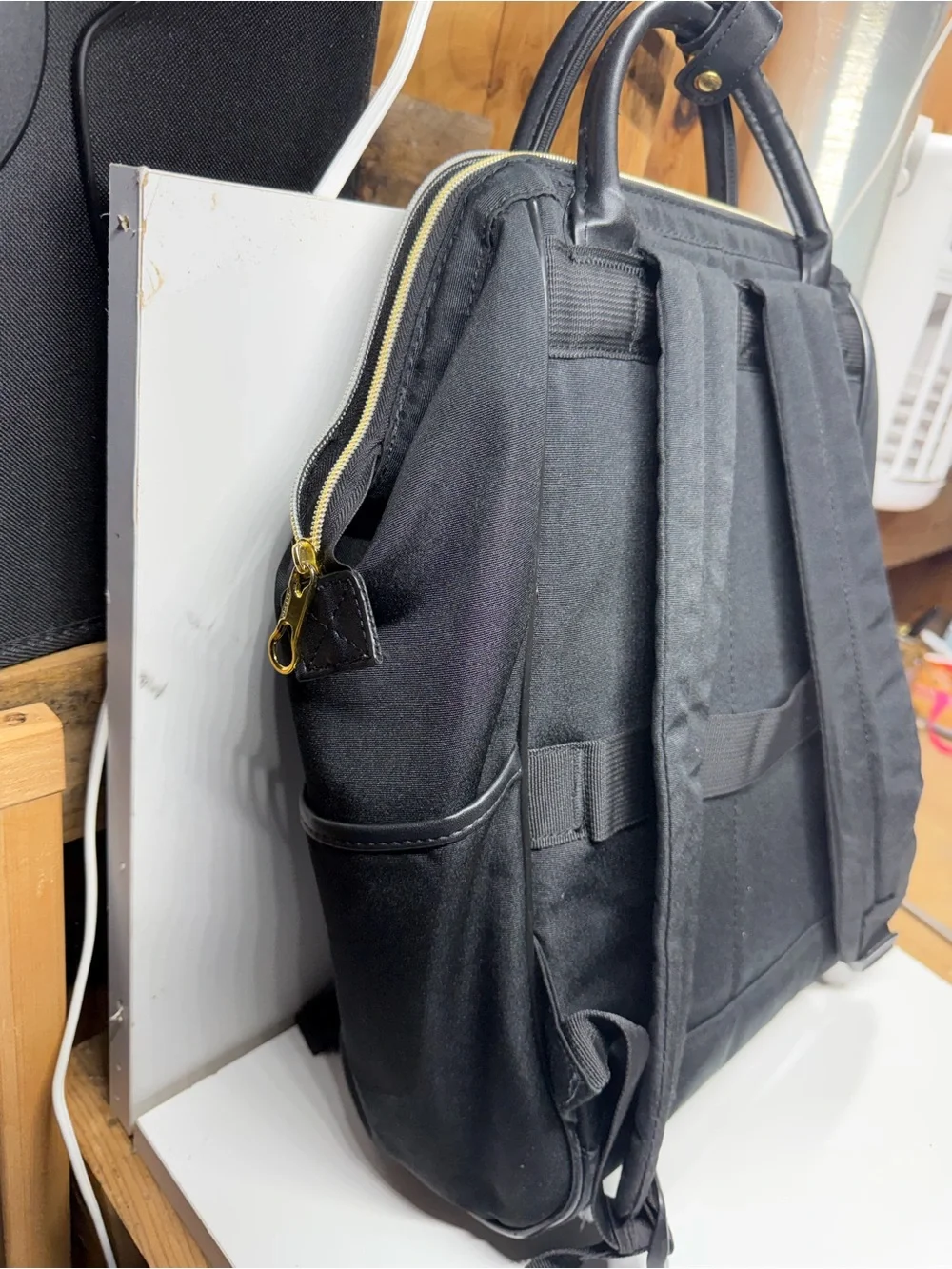 KROSER Black Laptop Backpack USB Charging Port Doctor Bag Travel Work Bag